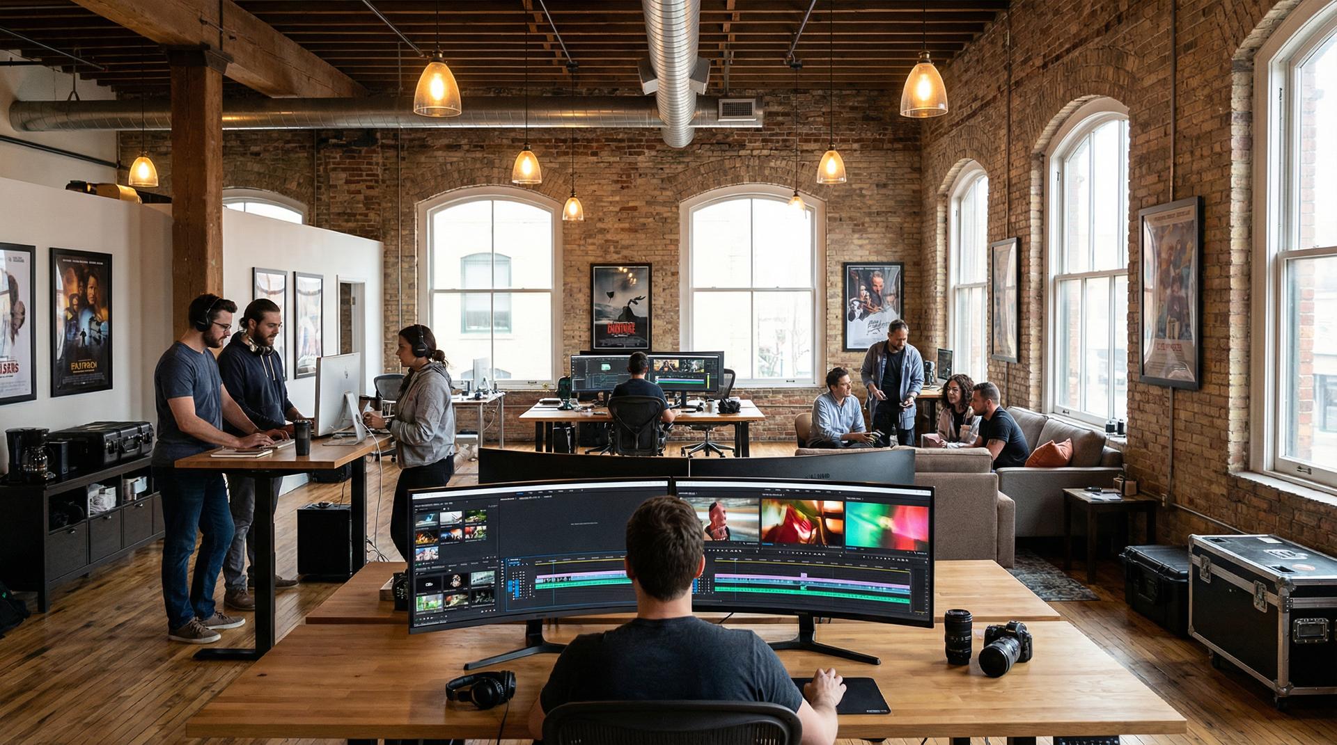 探花影视传媒公司办公环境