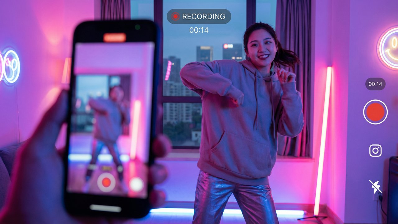 野外露出TikTok风格短视频教程